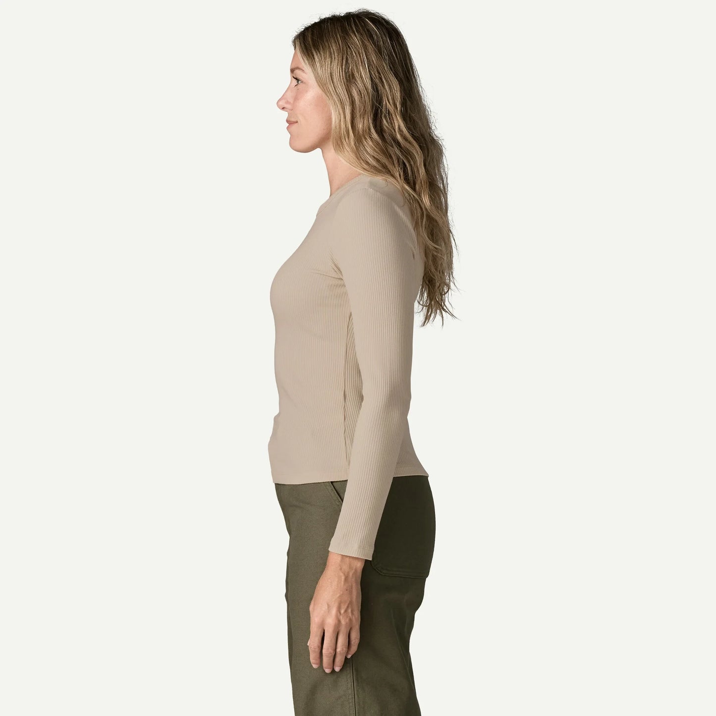 Women's Long-Sleeved Rib-Knit Top - US 6320