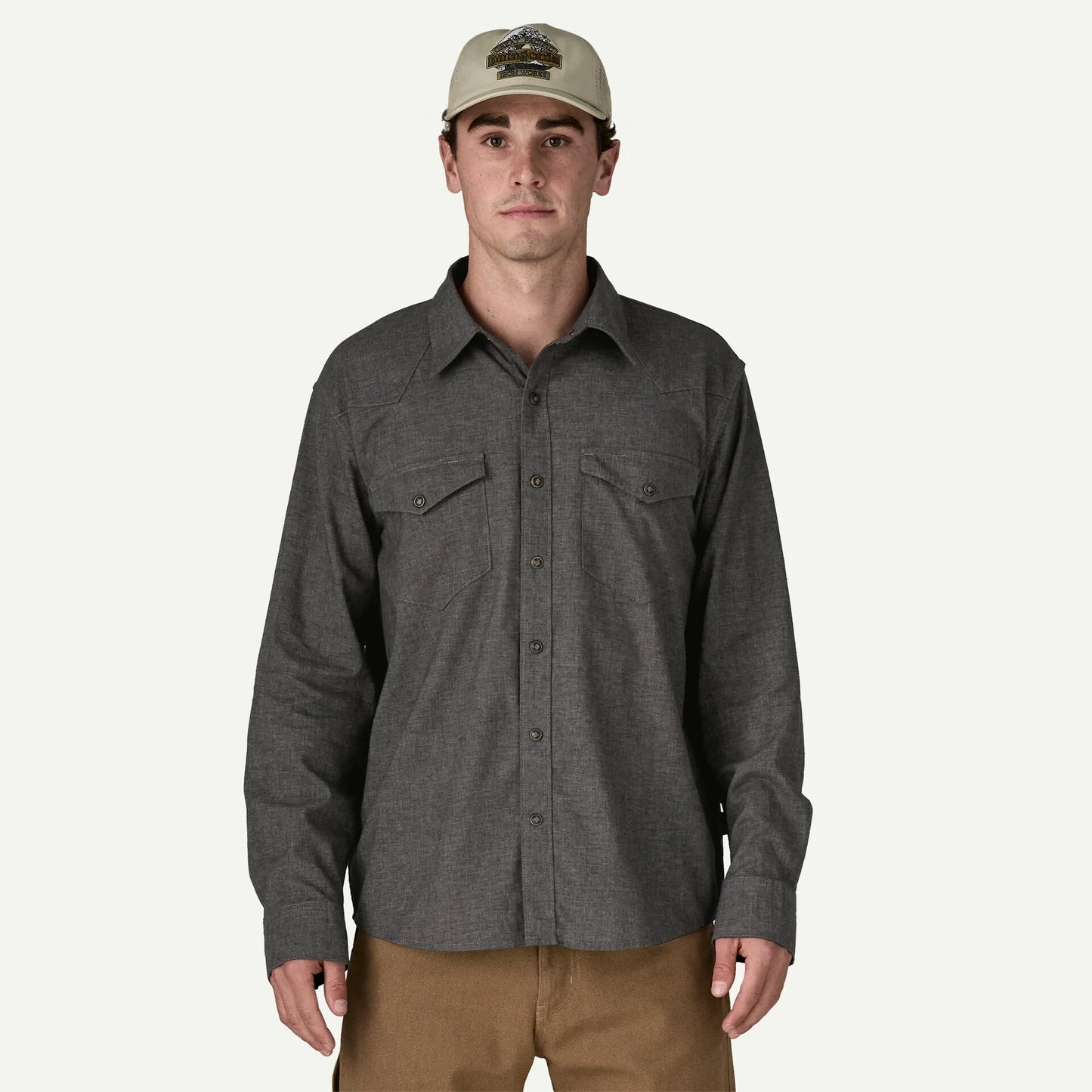 Men's Long-Sleeved Western Snap Shirt - US 5194