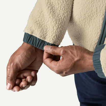 Men's Retro Pile Fleece Patch Jacket - US 4534