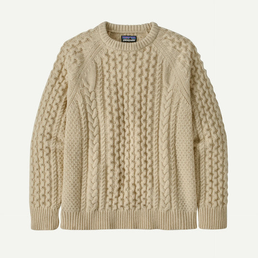 Recycled Wool-Blend Cable-Knit Crewneck Sweater - US 1683