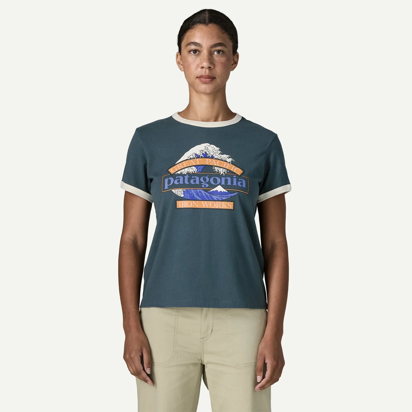 Women's Great Waves Ringer Tee - US 3822