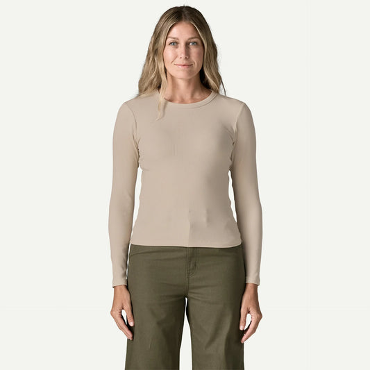 Women's Long-Sleeved Rib-Knit Top - US 9645