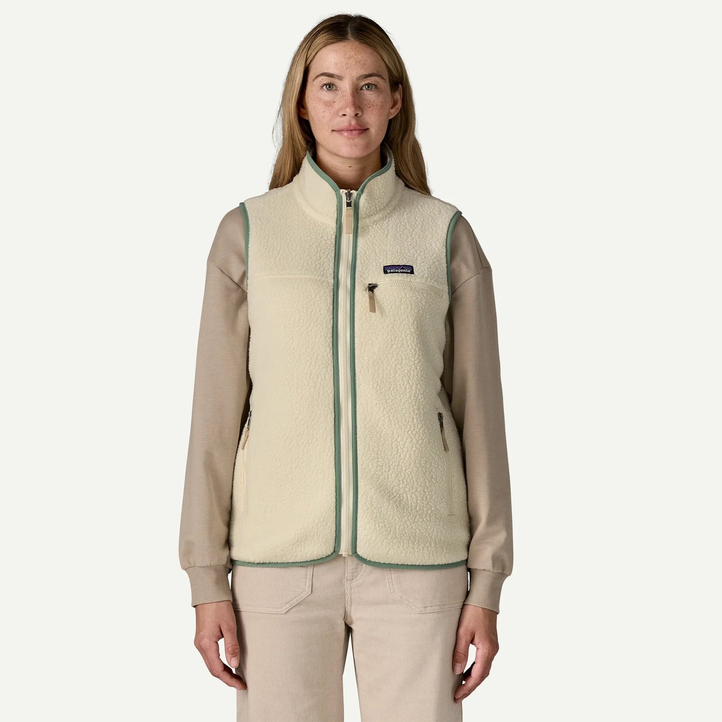 Women's Retro Pile Fleece Vest - US 5810