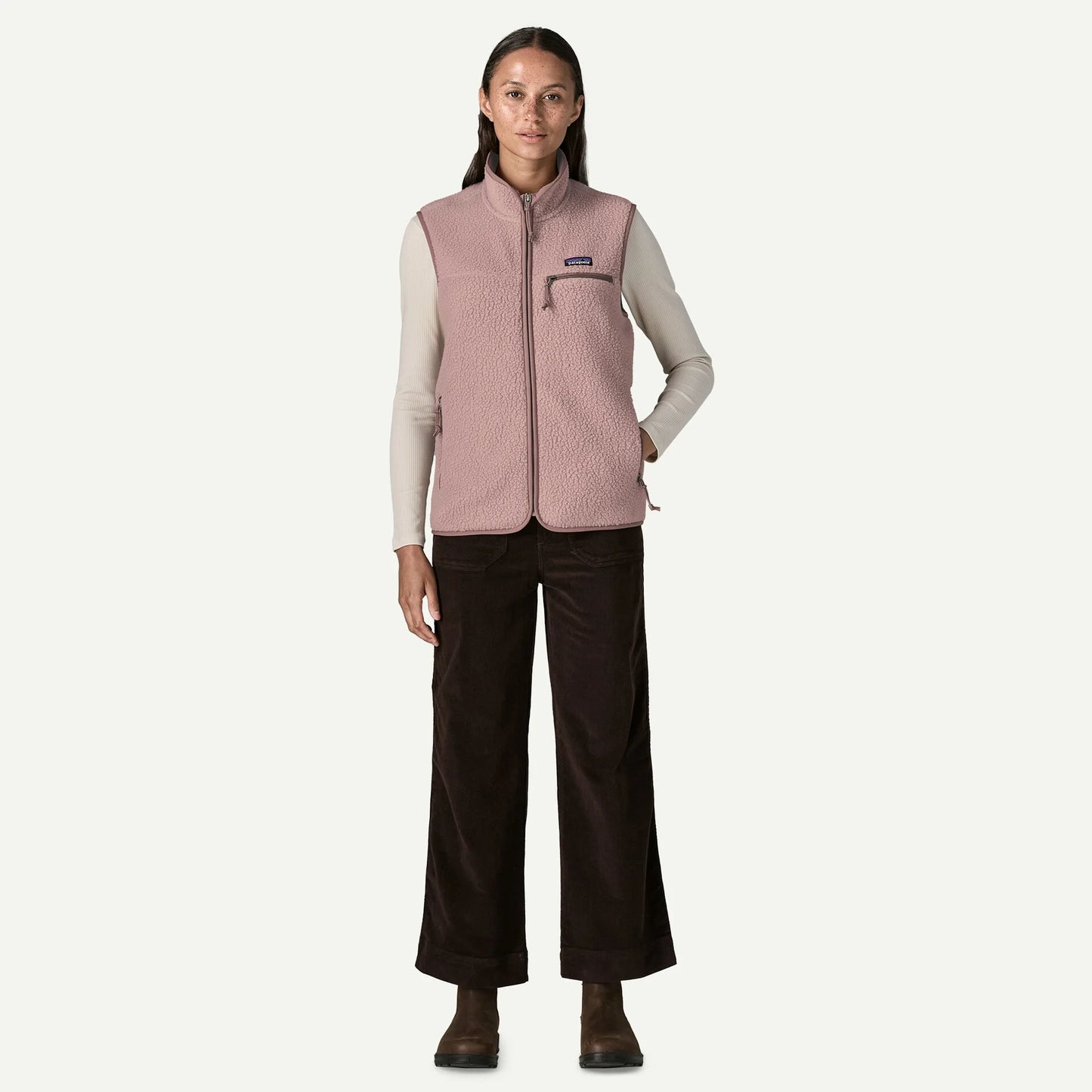 Women's Retro Pile Fleece Vest - US 2464
