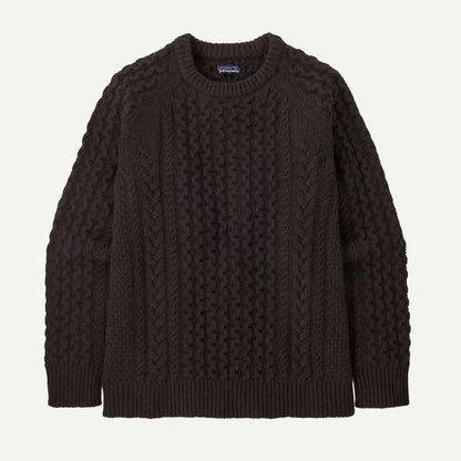 Recycled Wool-Blend Cable-Knit Crewneck Sweater - US 7467
