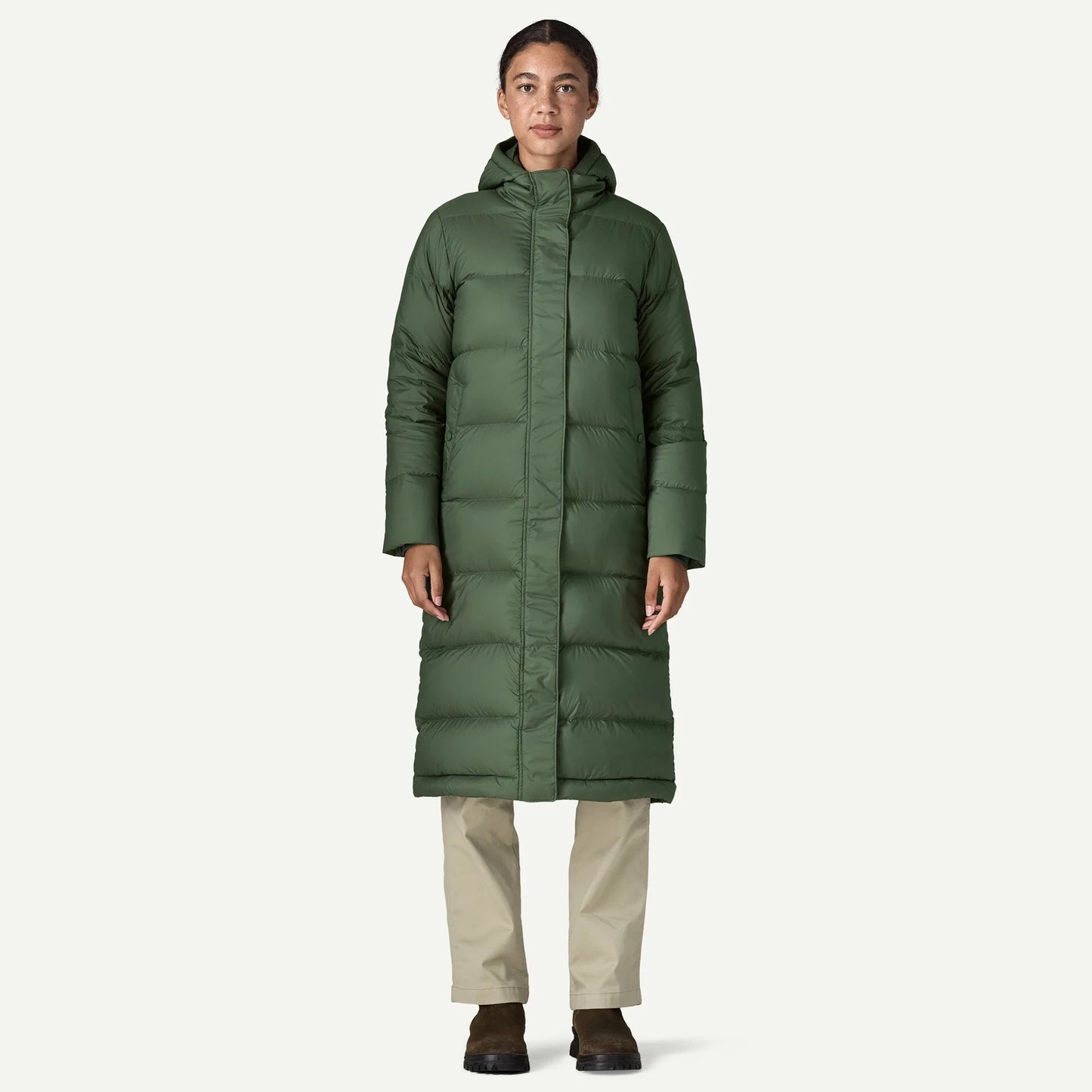 Women's Silent Down Long Parka - US 3705