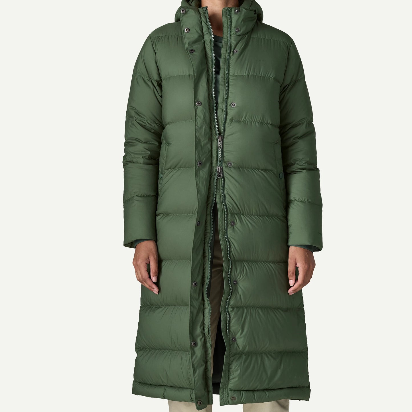Women's Silent Down Long Parka - US 3705